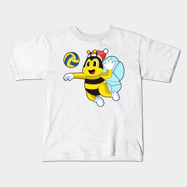 Bee Christmas Volleyball Kids T-Shirt by Markus Schnabel